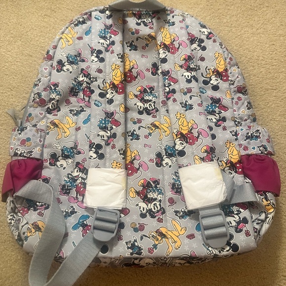 Disney Mickey and Minnie Vera Bradley Backpack with Pink Accent Bow - Picture 5 of 6
